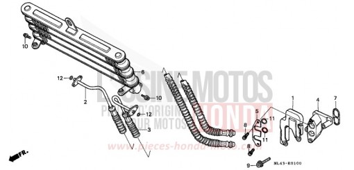 RADIATORE OLIO CB450SJ di 1988